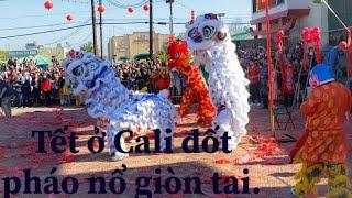 Tết ở Cali: Mùng 1 tết đốt pháo ở Phước Lộc Thọ. (Người Việt ở mỹ)