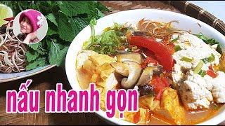 Bún riêu chay - Bí quyết nấu BÚN RIÊU CHAY ở Chùa từ SỮA ĐẬU NÀNH đơn giản mà ngon #CoHaiNhoSaiGon