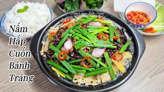 NẤM HẤP CUỐN BÁNH TRÁNG| Món Chay Mỗi Ngày| Vietnamese Vegetarian