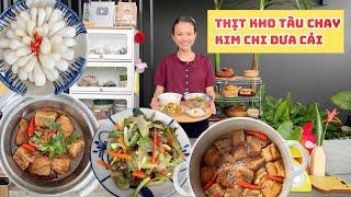 Kiểu Mới Làm Thịt Kho Chay Không Cần Hấp - Không Tách Lớp | Kim Chi Dưa Cải | Món Chay Tết Tại Nhà 