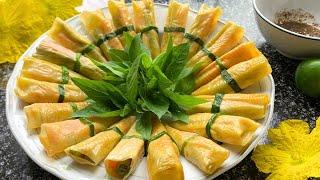 Tàu Hủ Ky cuộn chay hấp dẫn hơn khi làm cách này vừa ngon vừa dễ làm 